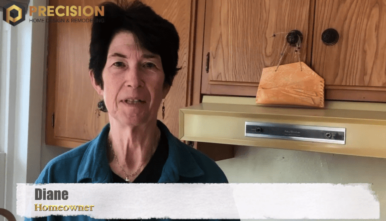 Ms. Harris didn’t want a conventional Granite/ Quartz countertop, Precision Home Design Remodeling tile artists installed the white & yellow tiles 8 Screenshot 256